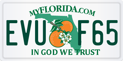 FL license plate EVUF65