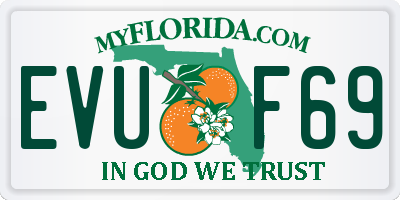 FL license plate EVUF69