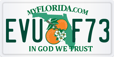FL license plate EVUF73