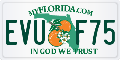 FL license plate EVUF75