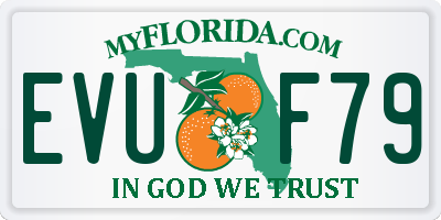 FL license plate EVUF79
