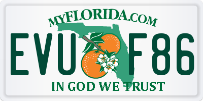 FL license plate EVUF86