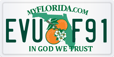 FL license plate EVUF91