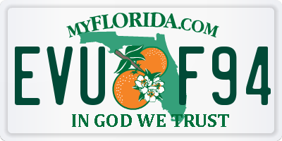 FL license plate EVUF94