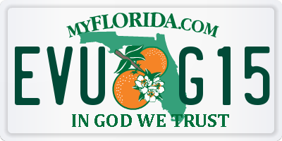 FL license plate EVUG15