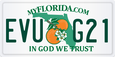 FL license plate EVUG21