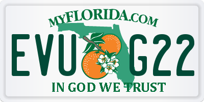 FL license plate EVUG22