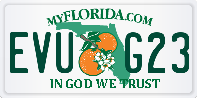 FL license plate EVUG23