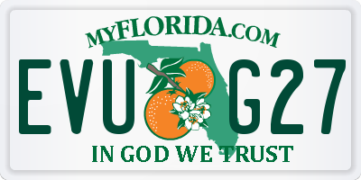FL license plate EVUG27