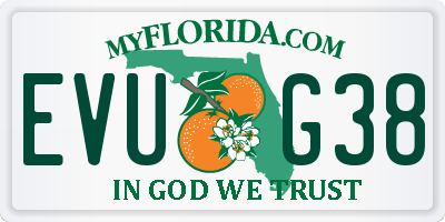 FL license plate EVUG38