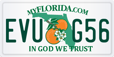 FL license plate EVUG56