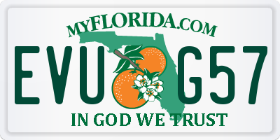 FL license plate EVUG57
