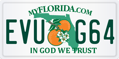 FL license plate EVUG64