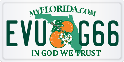 FL license plate EVUG66