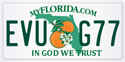 FL license plate EVUG77