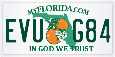 FL license plate EVUG84