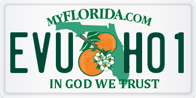 FL license plate EVUH01