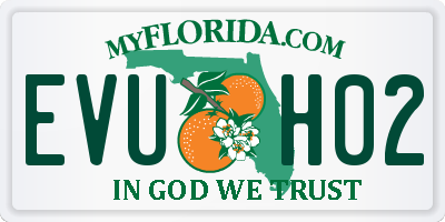 FL license plate EVUH02