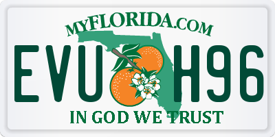 FL license plate EVUH96