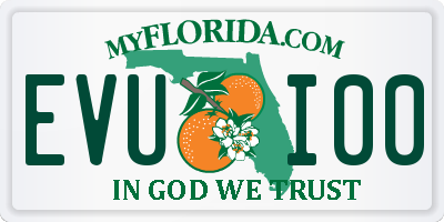 FL license plate EVUI00