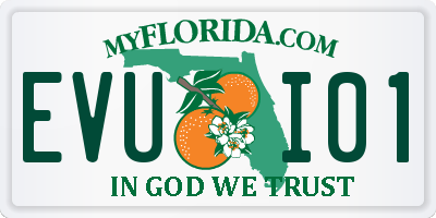 FL license plate EVUI01