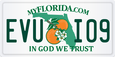 FL license plate EVUI09