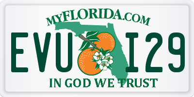 FL license plate EVUI29
