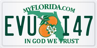 FL license plate EVUI47