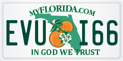 FL license plate EVUI66