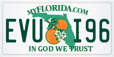 FL license plate EVUI96