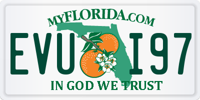 FL license plate EVUI97