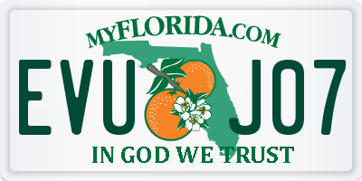 FL license plate EVUJ07