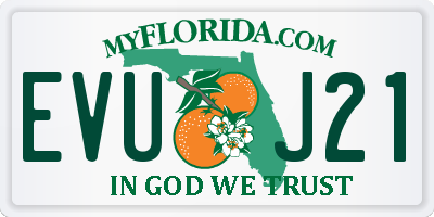FL license plate EVUJ21