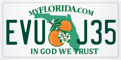 FL license plate EVUJ35