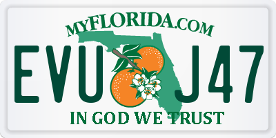 FL license plate EVUJ47