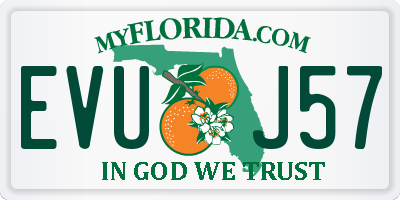 FL license plate EVUJ57