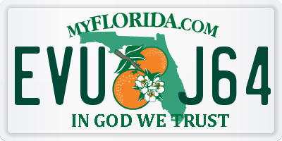 FL license plate EVUJ64