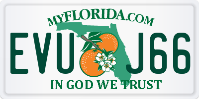 FL license plate EVUJ66