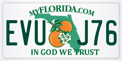 FL license plate EVUJ76