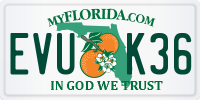 FL license plate EVUK36