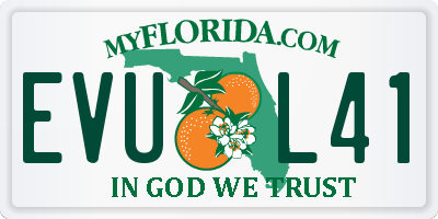 FL license plate EVUL41