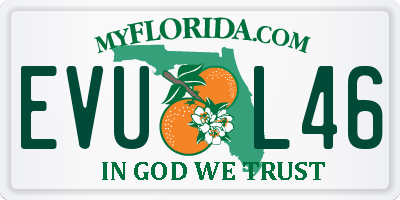 FL license plate EVUL46