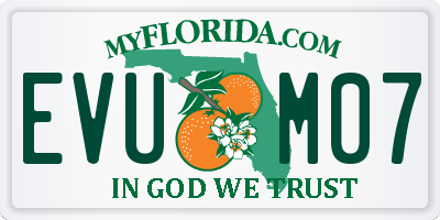 FL license plate EVUM07