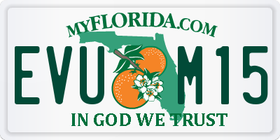 FL license plate EVUM15