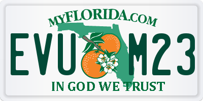 FL license plate EVUM23