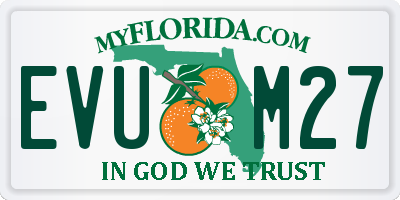 FL license plate EVUM27