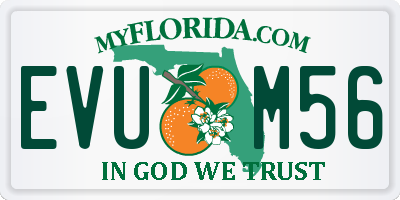 FL license plate EVUM56