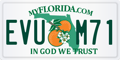 FL license plate EVUM71