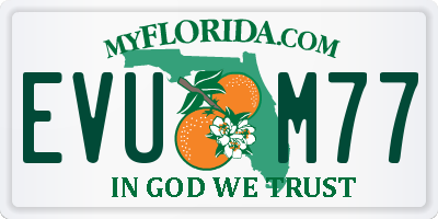 FL license plate EVUM77