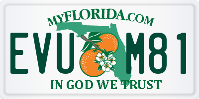 FL license plate EVUM81